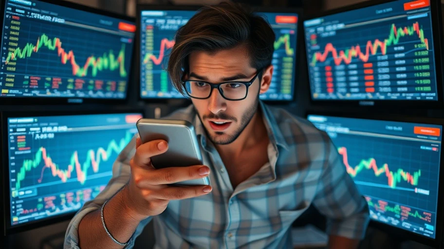 Ảnh giao dịch theo tin tức crypto với tin tức trên điện thoại.