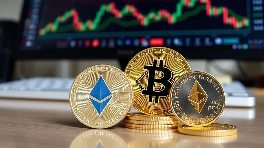 Bitcoin và Ethereum trong thị trường crypto.