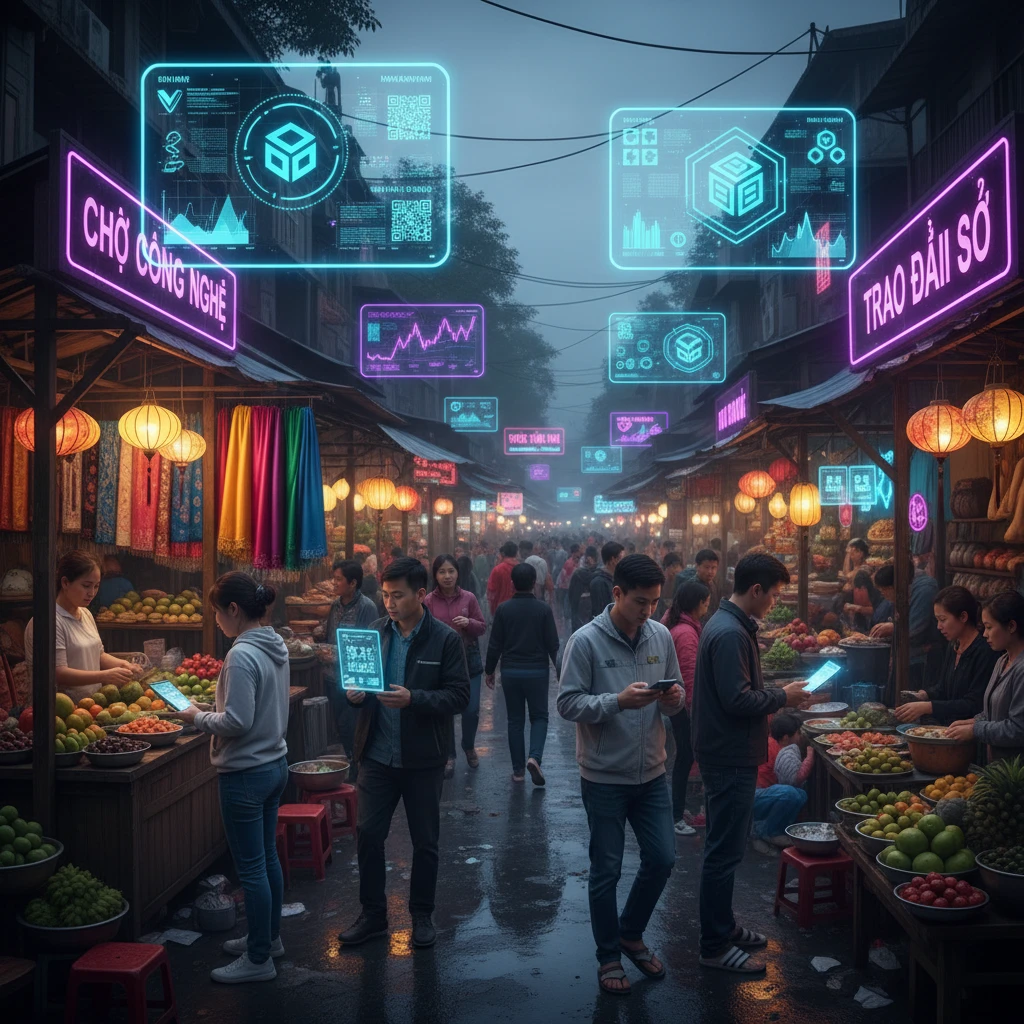 Cảnh thị trường cypto sôi động tại Việt Nam