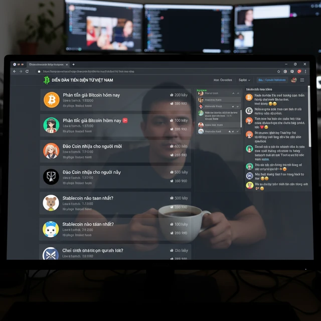 Cộng đồng trực tuyến thảo luận về các chủ đề tiền mã hóa