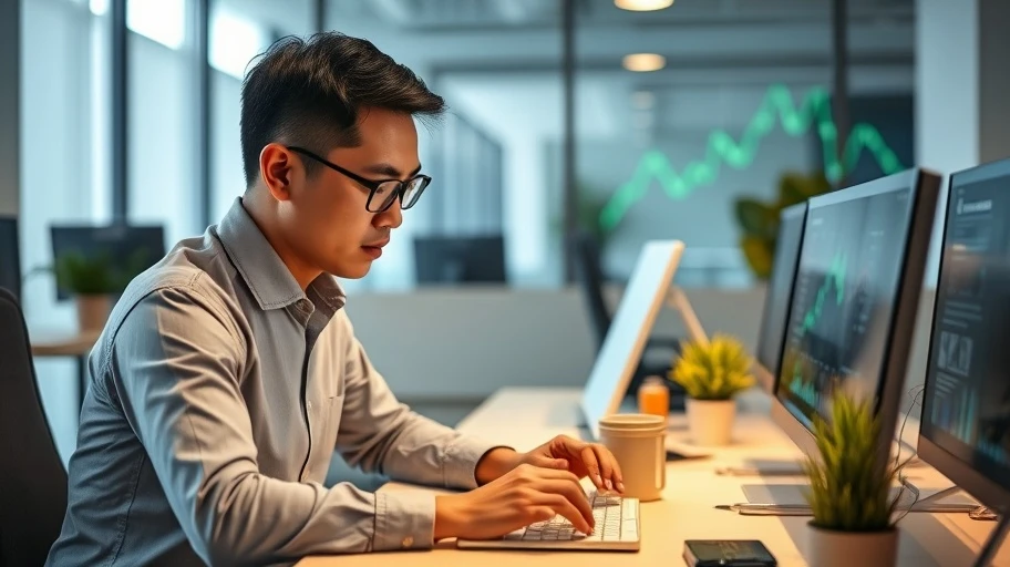Điều chỉnh danh mục đầu tư crypto tại văn phòng ở Việt Nam