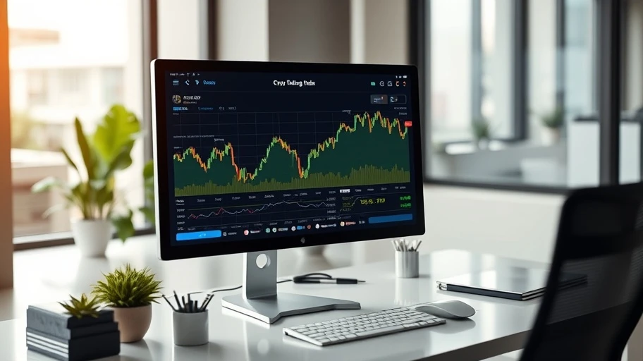 Dự đoán giá Bitcoin trên màn hình máy tính