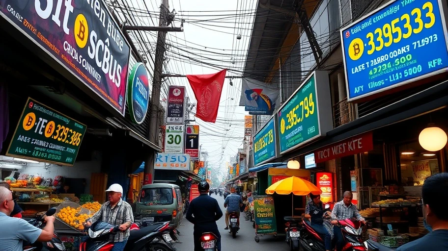 Giao dịch tiền mã hóa tại thị trường Việt Nam.