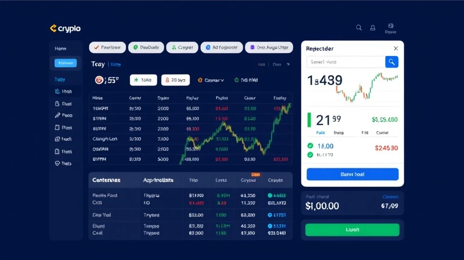 Giao diện sàn giao dịch crypto nổi bật