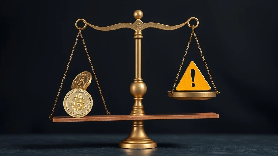 Hình ảnh cân bằng giữa lợi ích và rủi ro bot giao dịch crypto.