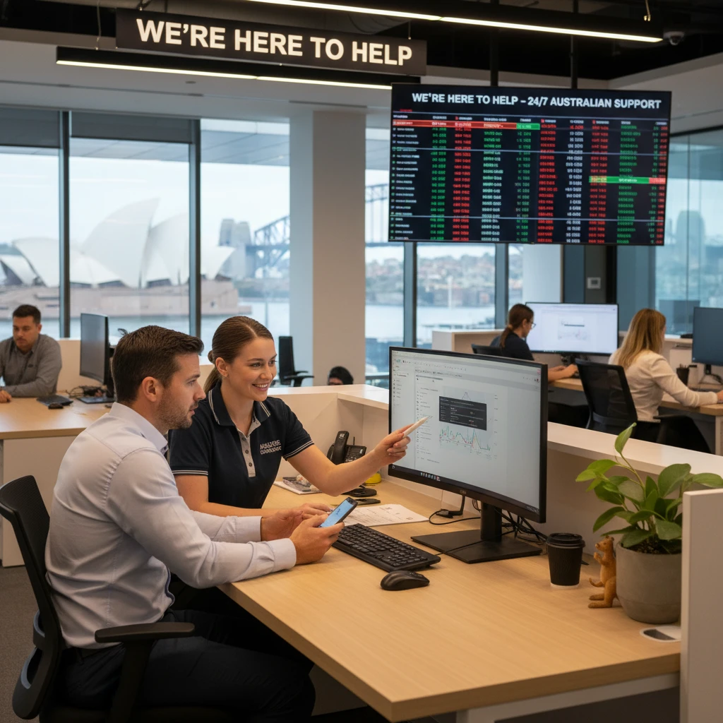 Hình ảnh hỗ trợ khách hàng trên sàn crypto