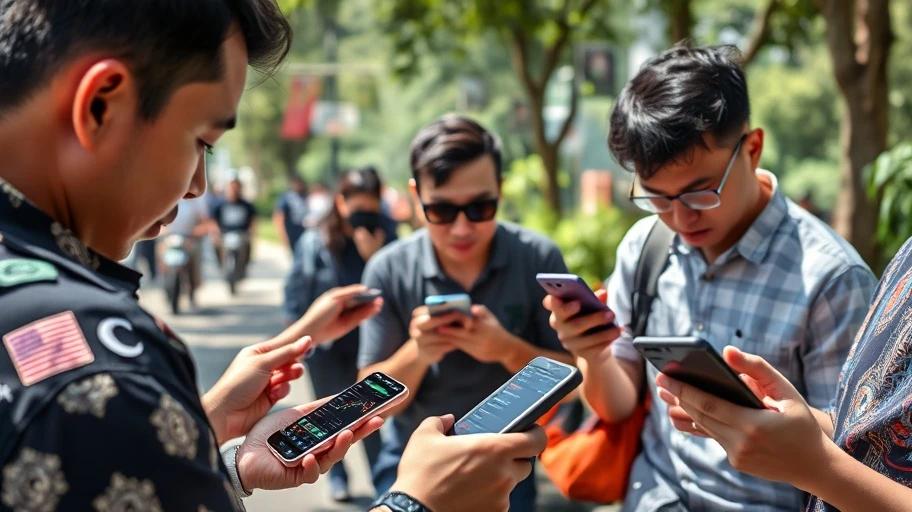 Hình ảnh người Việt Nam sử dụng app giao dịch crypto