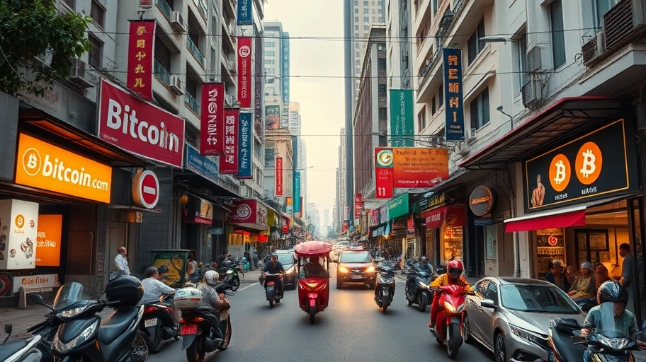 Hình ảnh quảng cáo Bitcoin ở TP.HCM
