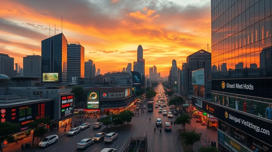 Hình ảnh thị trường tài chính sôi động