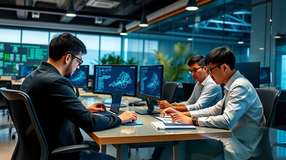 Hình ảnh về sự phát triển công nghệ trong thị trường crypto