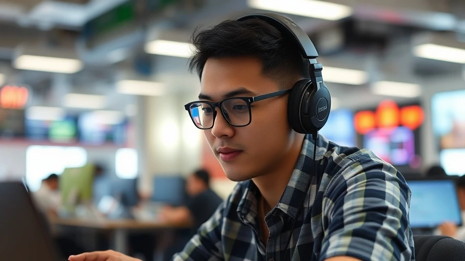 Lập trình viên đang làm việc tại văn phòng