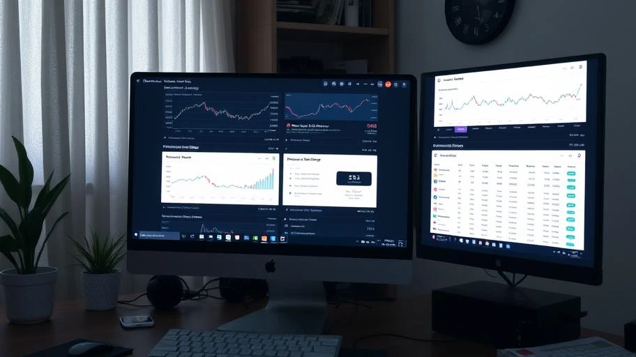 Nền tảng theo dõi volume tiền mã hóa trên màn hình máy tính