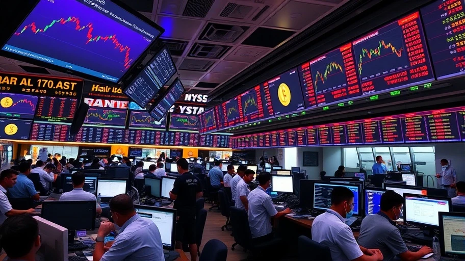 Sàn giao dịch crypto với màn hình biểu đồ giao dịch